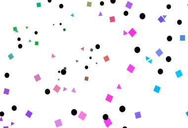 Açık Çoklu Renk, Gökkuşağı vektör dokusu halkalar, küplerle poli biçiminde.