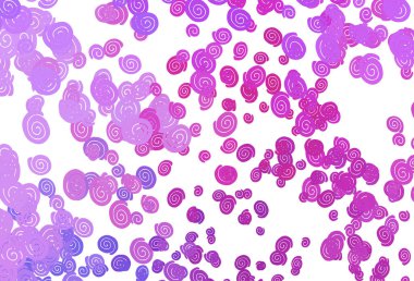 Açık Pembe, çizgileri ve ovalı Mavi vektör deseni.