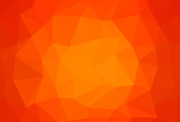 Licht Orange Vektor Leuchtendes Dreieckiges Muster — Stockvektor