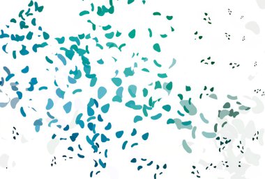 Açık Mavi, Memphis şekilli yeşil vektör şablonu.