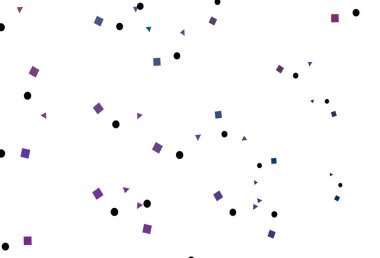 Açık Mavi, kristalli kırmızı vektör şablonu, daireler, kareler.