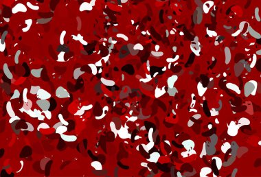 Memphis şekilli açık kırmızı vektör şablonu.