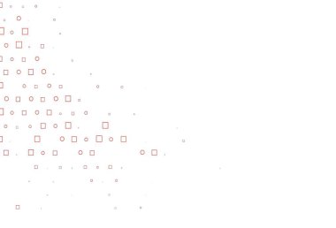 Açık Turuncu vektör kaplamalı daireler, küpler. Parlak, soyut çemberler ve küpler çizilmiş bir resim. Posterler, afişler için tasarım.