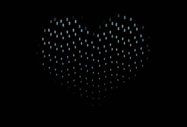 Finansal sembollü koyu mavi vektör dokusu. Bulanık tasarım ve USD sembolleri. Ekonomi ve zenginlik reklamınız için akıllıca bir tasarım..