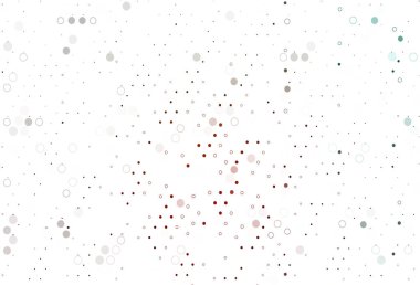 Açık Yeşil, daireli kırmızı vektör şablonu.