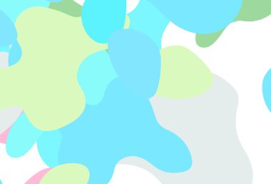 Açık Çokrenkli, Memphis şekilli Gökkuşağı vektör şablonu.