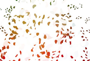 Açık yeşil, soyut biçimlere sahip kırmızı vektör arkaplanı.