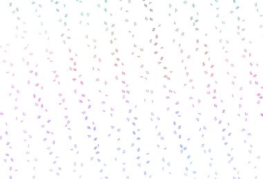 Açık Çokrenkli, Müzik sembollü Gökkuşağı vektör şablonu.