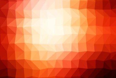 Koyu kırmızı, sarı vektör üçgen mozaik örtüsü.