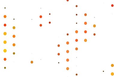 Açık sarı, turuncu vektör benekli. Renkli su damlaları olan modern soyut çizimler. İş reklamları için tasarım.