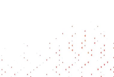 EUR, JPY, GBP ile hafif turuncu vektör şablonu.