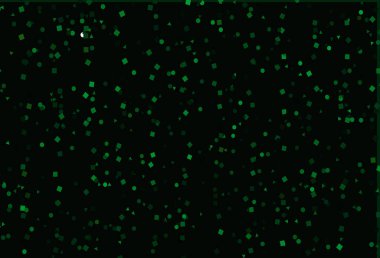 Açık Yeşil vektör arkaplanı üçgenler, daireler, küplerle.