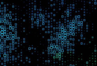 Koyu mavi, dikdörtgenli yeşil vektör arkaplan. Soyut stil ve dikdörtgenlerle dekoratif tasarım. Reklamınız, posteriniz, afişiniz için en iyi tasarım.