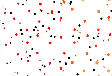 Kristaller, daireler, kareler içeren açık kırmızı vektör şablonu.