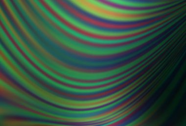 Bükülmüş kurdeleli koyu yeşil vektör arka planı. Mermer biçiminde ve gradyanlı geometrik illüstrasyon. Cep telefonu geçmişinin şablonu.