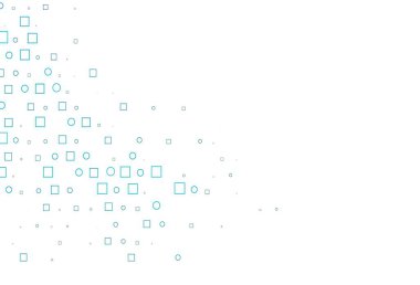 Dairesel ve dikdörtgenli hafif BLUE vektör arkaplanı. Küplerle, dairelerle soyut çizimler. Posterler, afişler için tasarım.