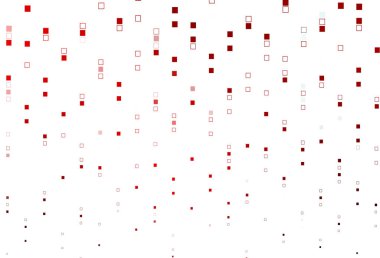 Dikdörtgenleri ve kareleri olan açık kırmızı vektör düzeni.