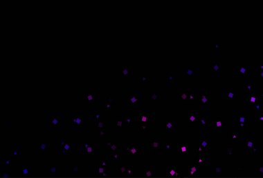 Koyu Mor, kristalli pembe vektör şablonu, daireler, kareler.