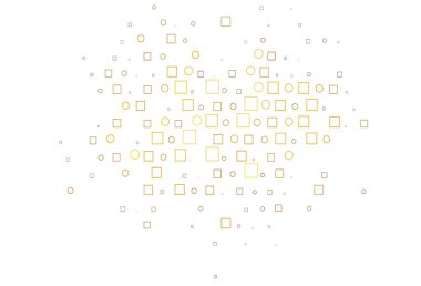 Açık Turuncu vektör kaplamalı daireler, küpler. Küplerle, dairelerle soyut çizimler. İş reklamları için tasarım.