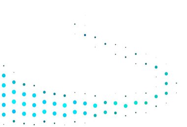 Açık mavi, daire şekilli yeşil vektör düzeni. Renkli su damlaları olan modern soyut çizimler. Güzel web siteleri için desen.