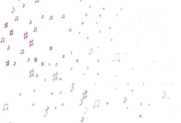 Fond Vectoriel Violet Clair Avec Des Notes Musique — Image vectorielle