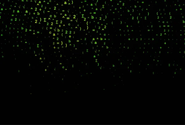 Темно Зеленый Векторный Рисунок Арифметическими Знаками — стоковый вектор