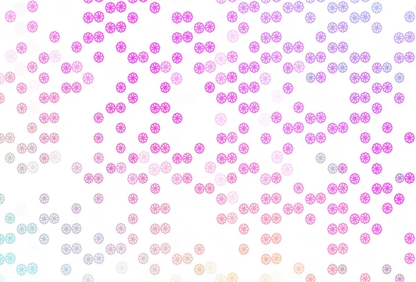 Шаблон Светло Розового Вектора Снежинками Льда — стоковый вектор