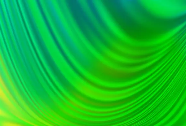 Hellgrünes Vektormuster Mit Gekrümmten Kreisen — Stockvektor
