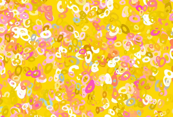 Light Pink Yellow Vector Backdrop Dots — Stock Vector