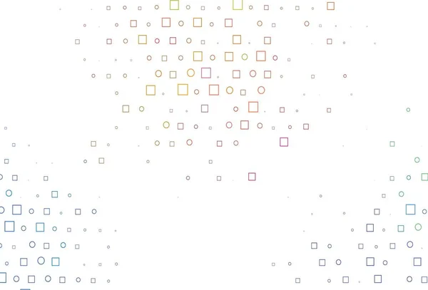 Lumière Multicolore Couverture Vectorielle Arc Ciel Avec Cercles Cubes Design — Image vectorielle