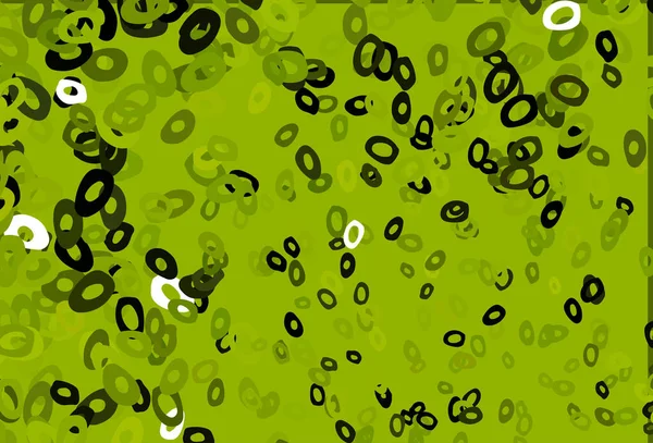 Σκούρο Πράσινο Κίτρινο Διανυσματικό Πρότυπο Κύκλους — Διανυσματικό Αρχείο