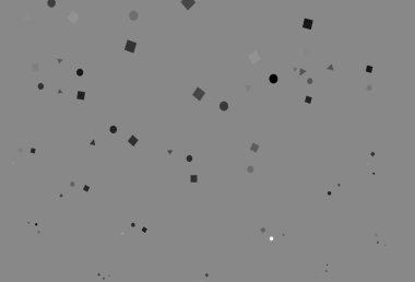 Açık Gümüş, gri vektör arkaplan üçgenler, daireler, küplerle.