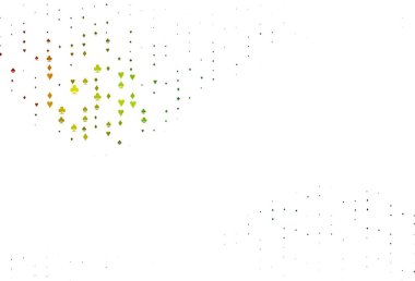 Açık Çokrenkli, kart işaretli Gökkuşağı vektör arkaplanı. Kalplerin, maça, sinek ve elmasların bulanık dekoratif tasarımı. Reklam, poster ve kumar siteleri için tasarım.