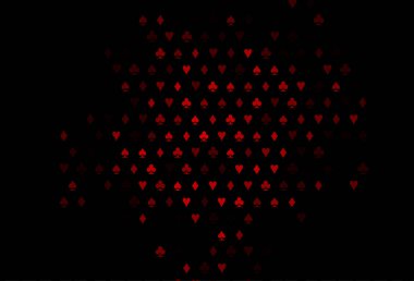 Oyun kartlarıyla koyu kırmızı vektör dokusu.