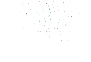 Müzik notalarıyla hafif BLUE vektör dokusu.