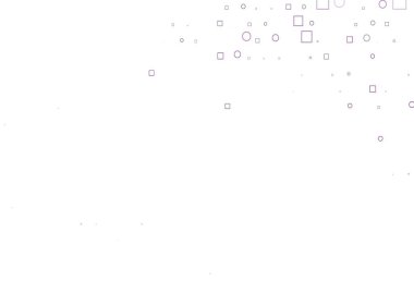 Çember benekli hafif Mor vektör düzeni, küpler. Parlak, soyut çemberler ve küpler çizilmiş bir resim. Marka kitabınız için şablon.