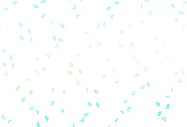 Açık Mavi, müzik elementli sarı vektör deseni.