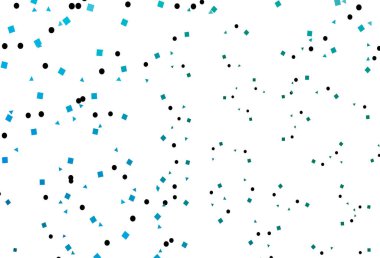 Açık Mavi, kristalli yeşil vektör şablonu, daireler, kareler.