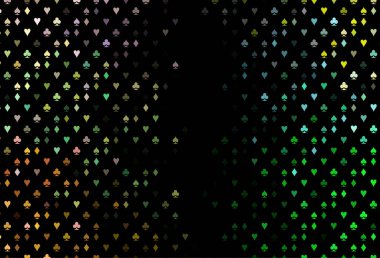 Koyu Çokrenkli, Gökkuşağı vektör örtüsü ve kumar sembolleri.