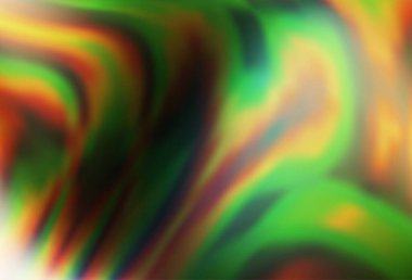 Koyu yeşil, kabarcık şekilli sarı vektör şablonu.