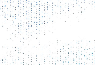 Cebir ögeleri ile hafif BLUE vektör arkaplanı.