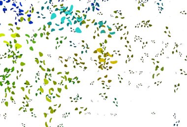 Açık Mavi, soyut şekilli sarı vektör arkaplanı.