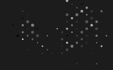 Kristallerle, dairelerle, karelerle vektör şablonu. Renkli noktaları, çizgileri, küpleri olan soyut çizimler. İş ilanları, broşürler, broşürler için desen