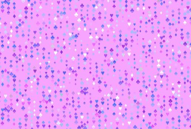 Açık Pembe, kart işaretli Mavi vektör arkaplanı.