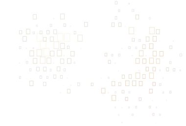 Disklerle, dikdörtgenlerle açık kırmızı vektör dokusu. Küplerle, dairelerle soyut çizimler. Reklamlar, broşürler için desen.