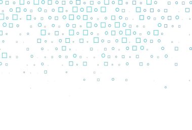 Dairesel benekli hafif Mavili vektör düzeni, küpler. Küplerle, dairelerle soyut çizimler. İş reklamları için tasarım.