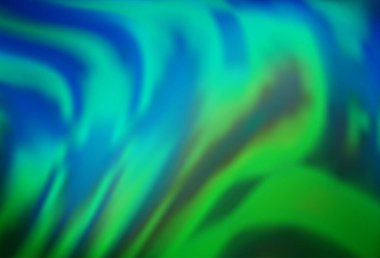 Koyu mavi, lav şekilli yeşil vektör şablonu.