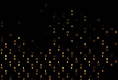 Koyu sarı, turuncu vektör arkaplan daireler, kareler.