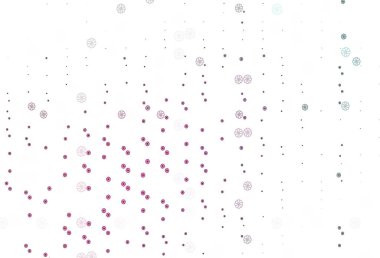 Parlak kar taneleriyle Açık Pembe vektör düzeni.