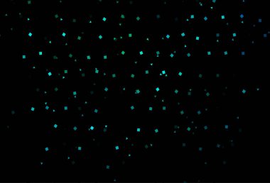 Koyu mavi, yeşil vektör örtüsü çok kenarlı daireler ile.